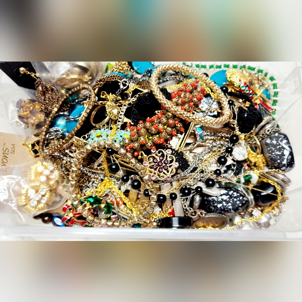 3+ lb Jewelry Lot - Ronte, J. Crew, Aldo, Express, Avon, W. Germany, & More